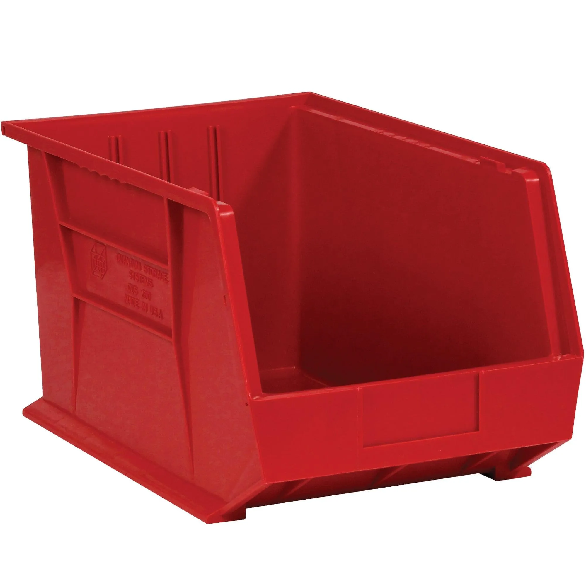 10 3/4 x 8 1/4 x 7" Red Plastic Stack & Hang Bin Boxes