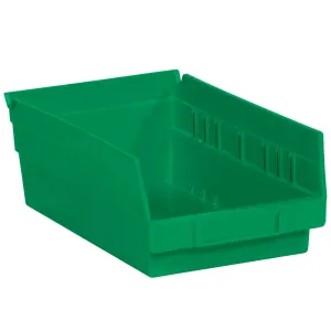 11 5/8 x 6 5/8 x 4" Green Plastic Shelf Bin Boxes