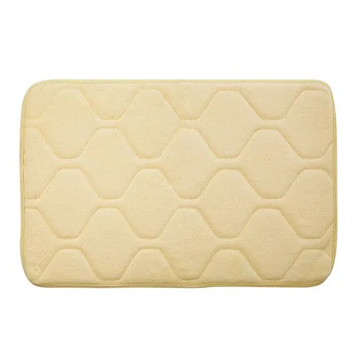 1PC 40cmx60cm Memory Foam Non-slip Kitchen Floor Mat Absorbent Bathroom Mat Square Coral Velvet Shower Bath Mat Rug Plush