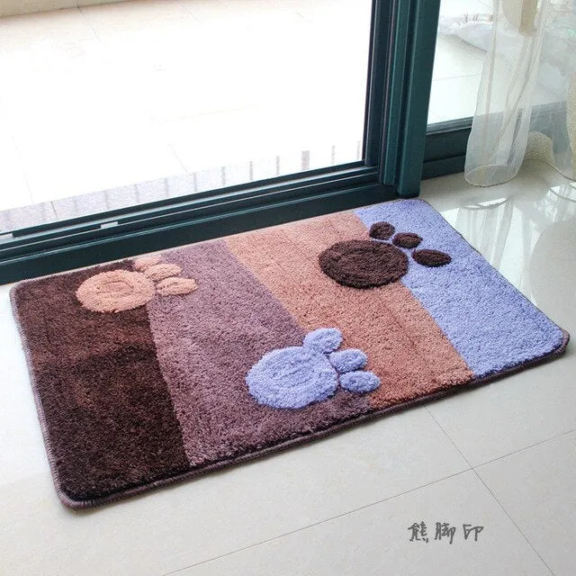 3D Large Foot Floor Bath Mat Toilet Carpets, Non-slip Bathroom Rugs Carpets, Bedroom Toilet Mats Rugs Carpets,alfombra tapete