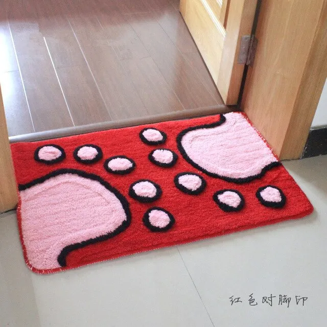 3D Large Foot Floor Bath Mat Toilet Carpets, Non-slip Bathroom Rugs Carpets, Bedroom Toilet Mats Rugs Carpets,alfombra tapete