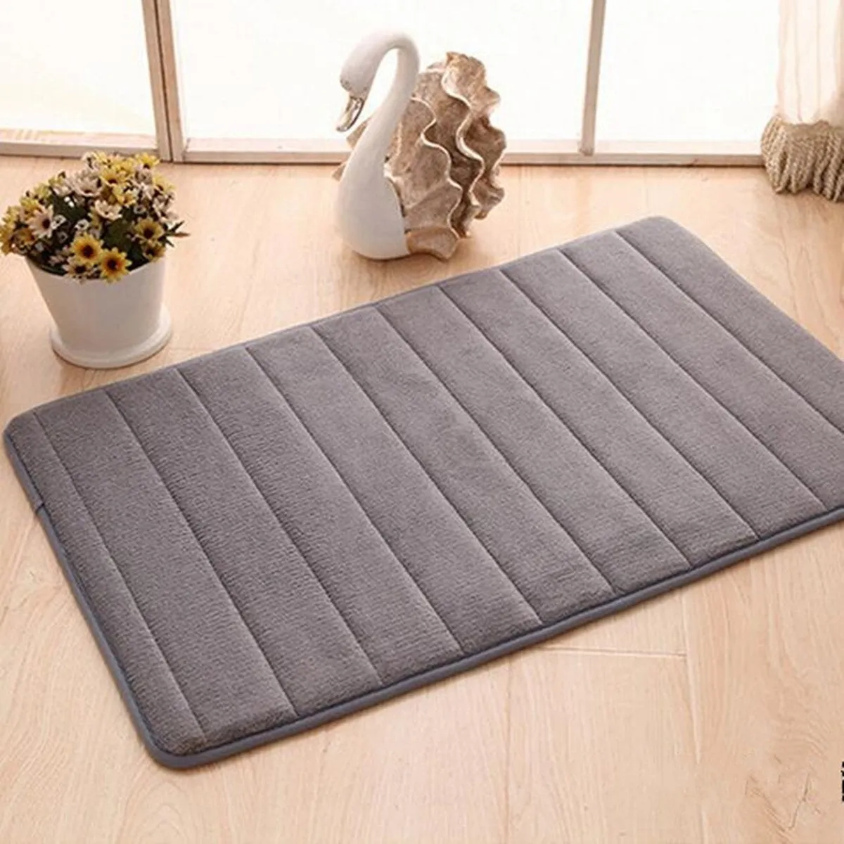 40 x 60cm/50 x 80cm Memory Foam Mat Absorbent Pad Non-slip Rugs Bathroom Shower Bath Mats Carpet Living Room