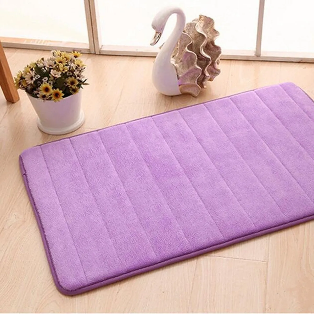 40 x 60cm/50 x 80cm Memory Foam Mat Absorbent Pad Non-slip Rugs Bathroom Shower Bath Mats Carpet Living Room