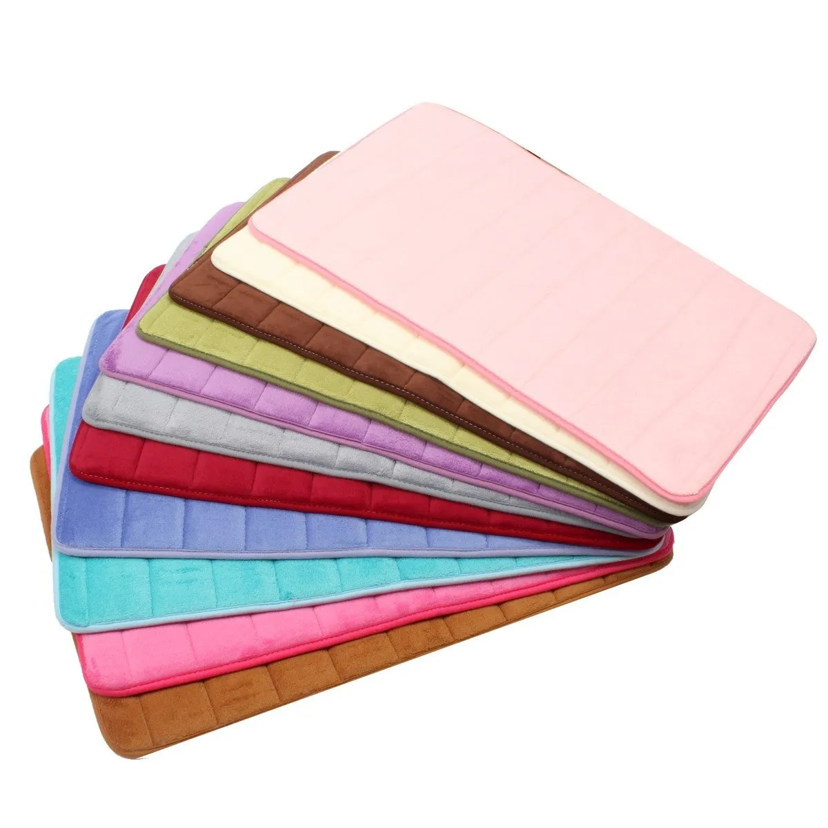 40 x 60cm/50 x 80cm Memory Foam Mat Absorbent Pad Non-slip Rugs Bathroom Shower Bath Mats Carpet Living Room