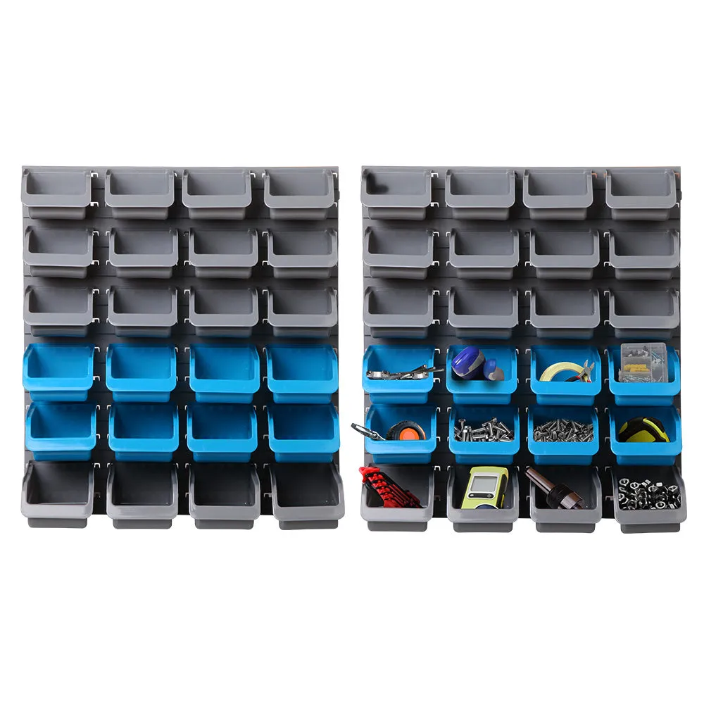 48 Bin Wall Mounted Rack Storage Handyman Tool Organiser Holder