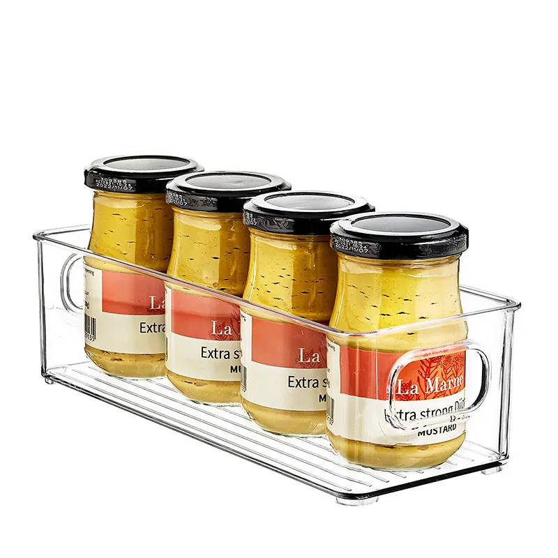 5Pcs Clear Refrigerator Organizer with Cutout Handles