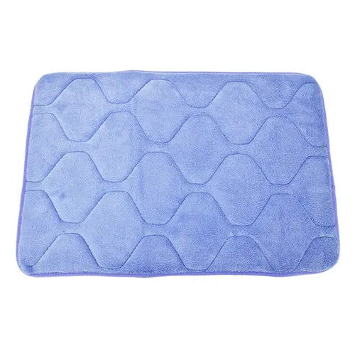 Absorbent Memory Foam Non-slip Kitchen Floor Mat Square Coral Velvet Shower Bath Mat Rug Sanitary Ware Suite 40cmx60cm