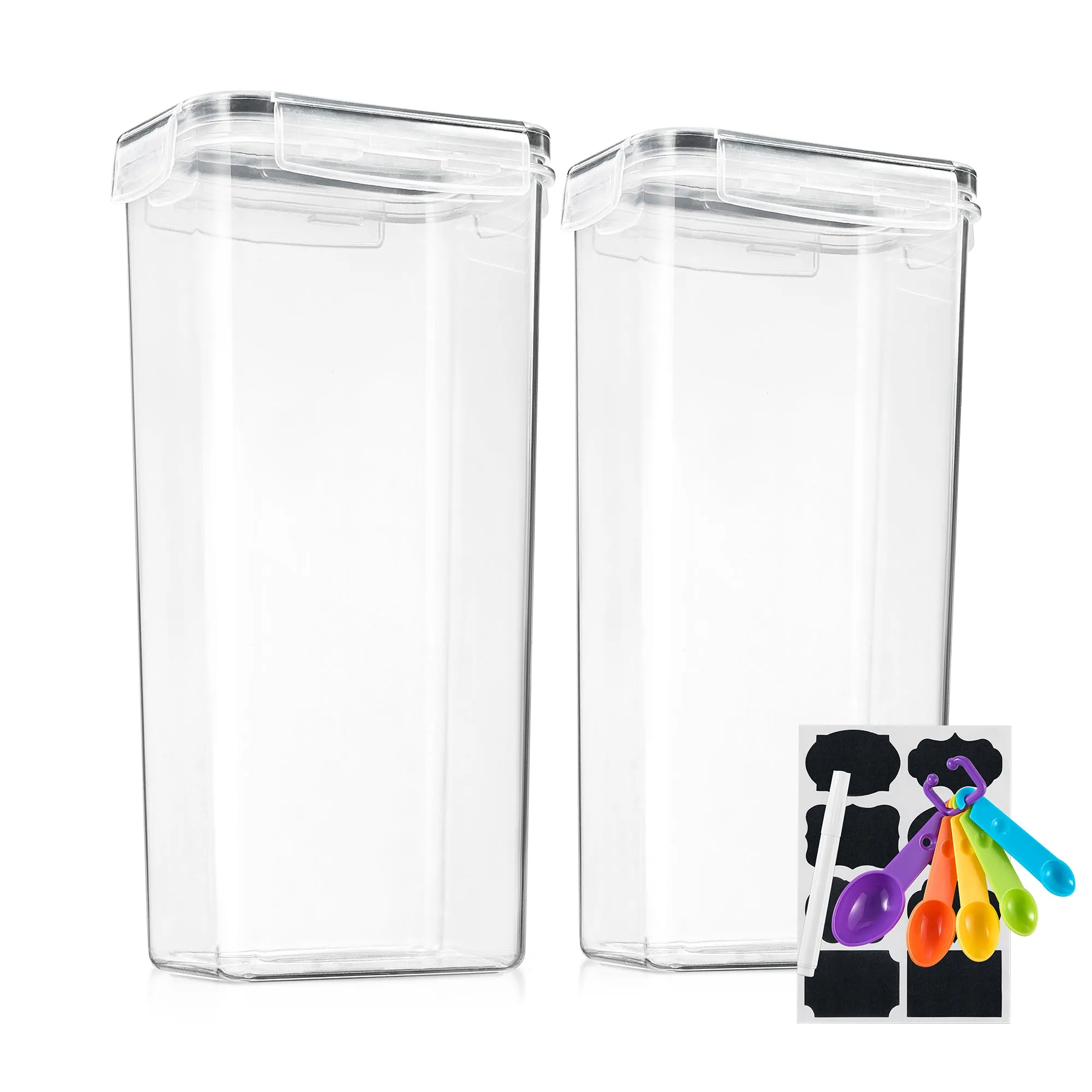 Airtight Tall Food Dispenser Containers (2 Pack)