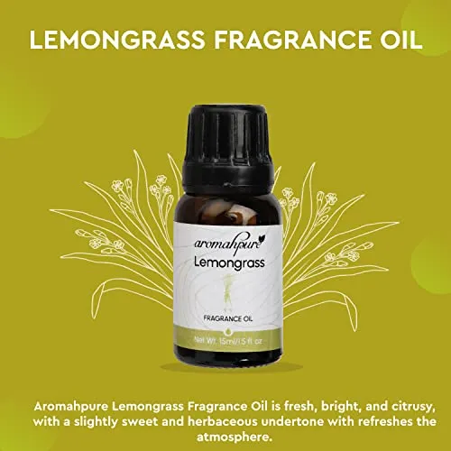 Aromahpure Fragrance Oil |30 ml|Pack of 2|Sandalwood,Lemongrass Aroma Oil for Home Fragrance|Best for Aromatherapy|Helps in concentration & meditation|Used in Diffusers, Candles, Air Fresheners, Soaps.