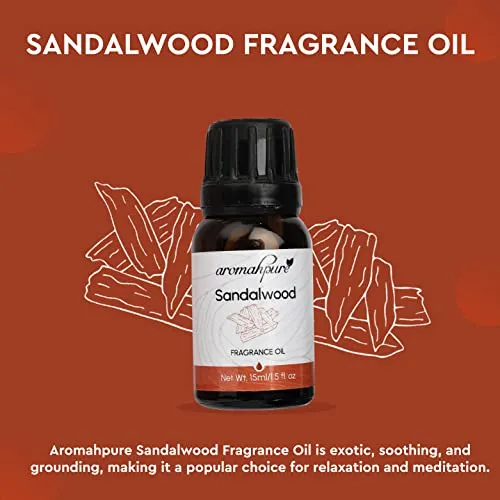 Aromahpure Fragrance Oil |30 ml|Pack of 2|Sandalwood,Lemongrass Aroma Oil for Home Fragrance|Best for Aromatherapy|Helps in concentration & meditation|Used in Diffusers, Candles, Air Fresheners, Soaps.