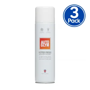 Autoglym Hyper Fresh Golden Sunset Auto Car Fragrance 450ml x 3 Pack Spray Aerosol