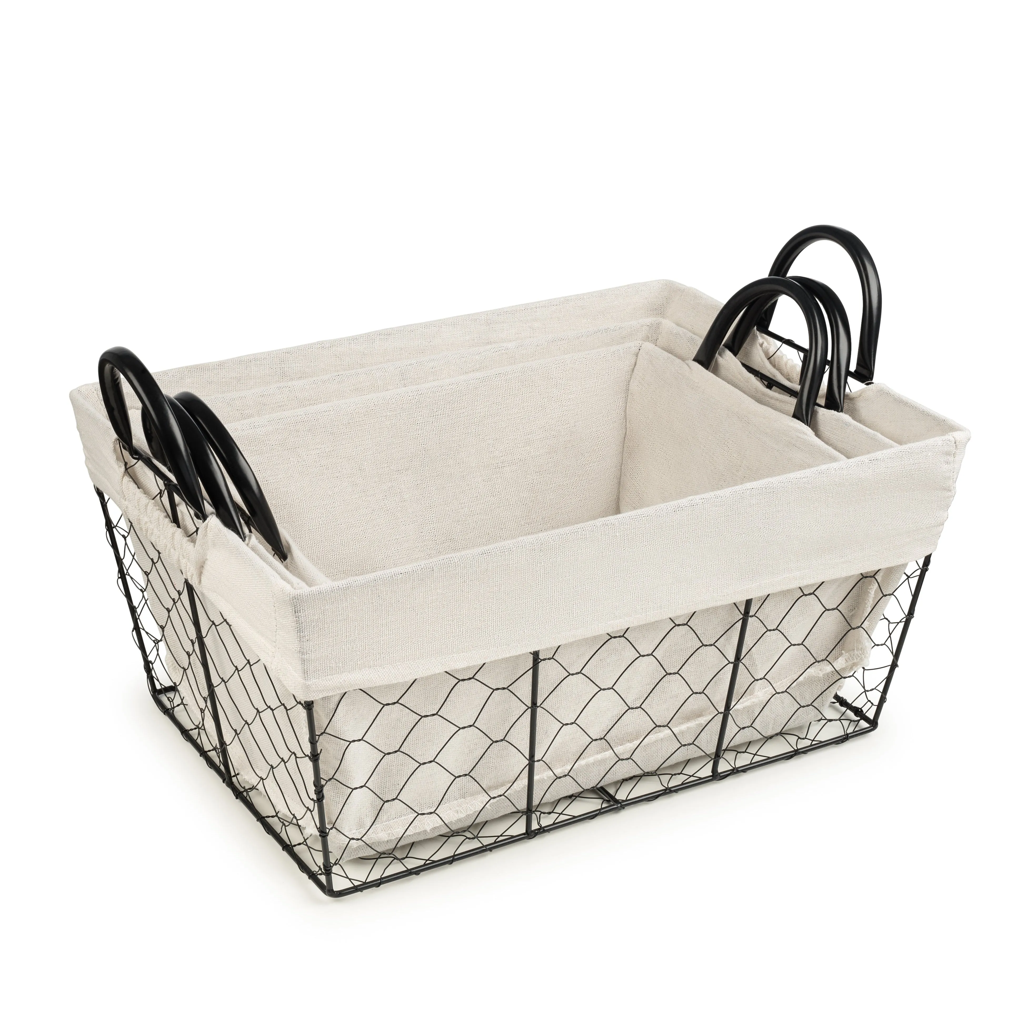 Chicken Wire Storage Baskets (3 Pc)