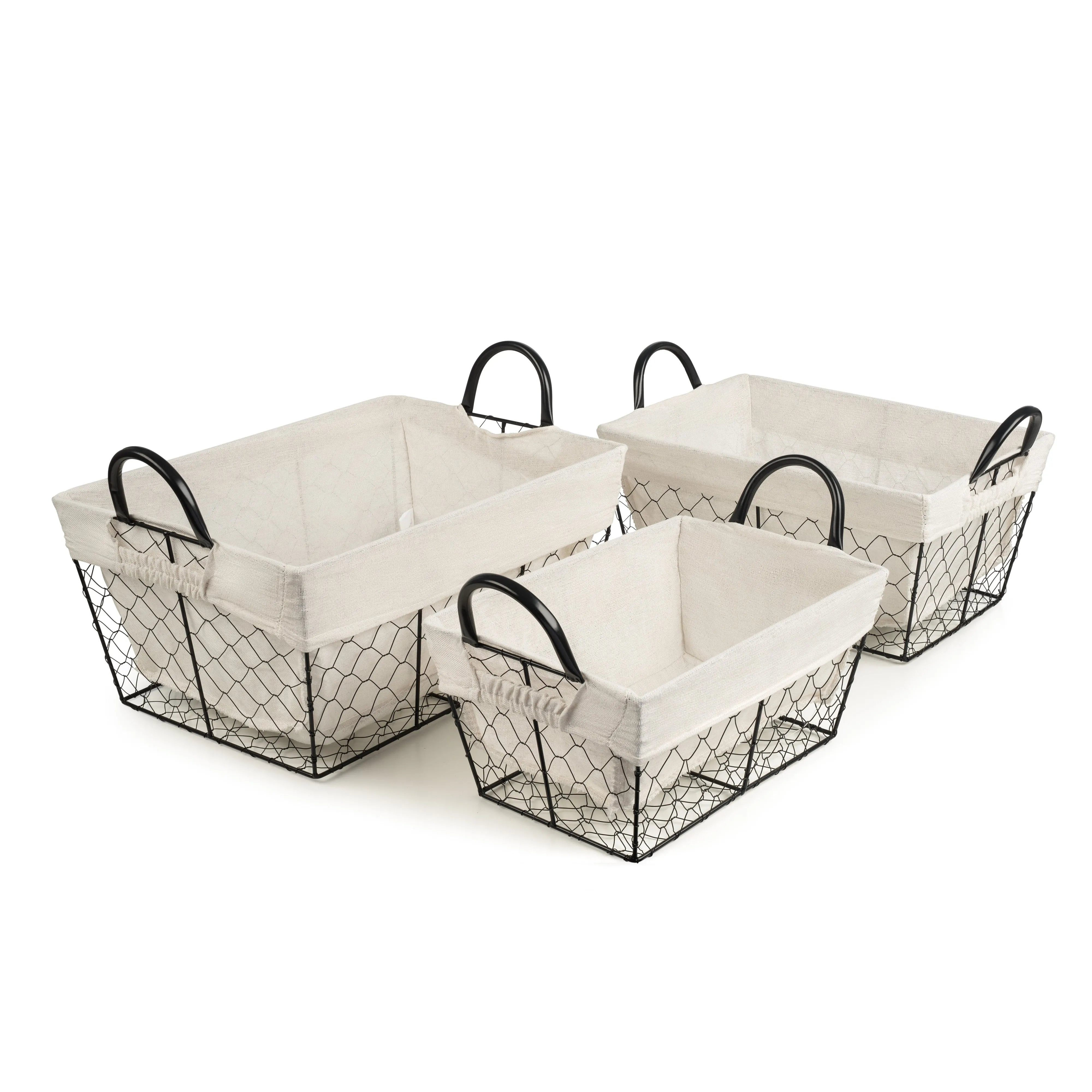 Chicken Wire Storage Baskets (3 Pc)