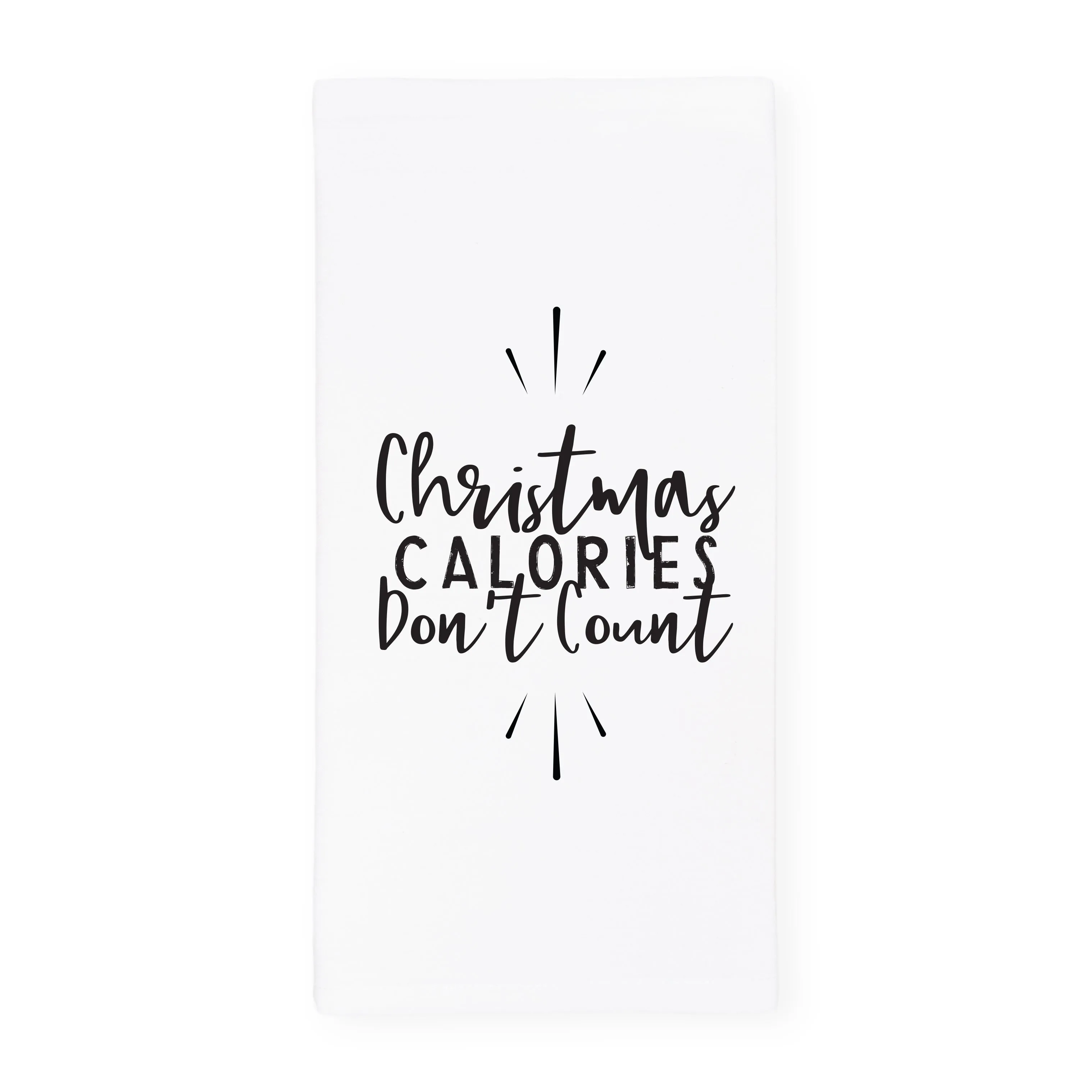 Christmas Calories Don't Count Holiday Kitchen Tea Towel by The Cotton & Canvas Co.