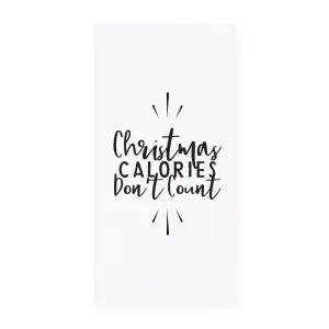 Christmas Calories Don't Count Holiday Kitchen Tea Towel by The Cotton & Canvas Co.