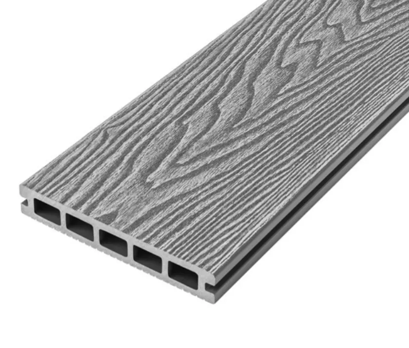 Cladco Grooved Reversible Composite Decking Board - Light Grey (4m)