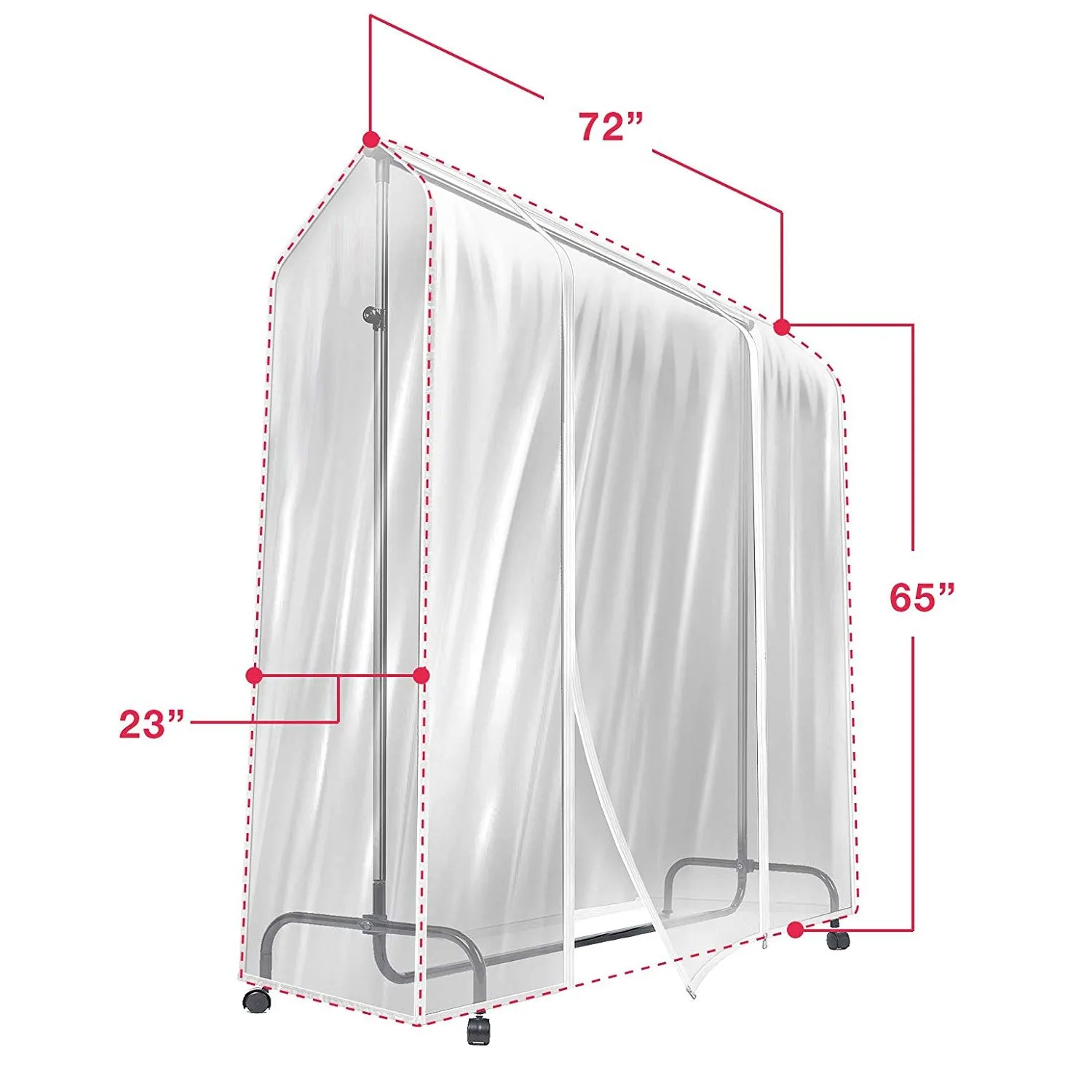 Clear Garment Rack Cover (6 Ft)