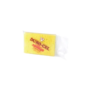 Duro-Cel 03040 Sponge, 6 in L, 4 in W, 3/4 in Thick, Cellulose, Yellow