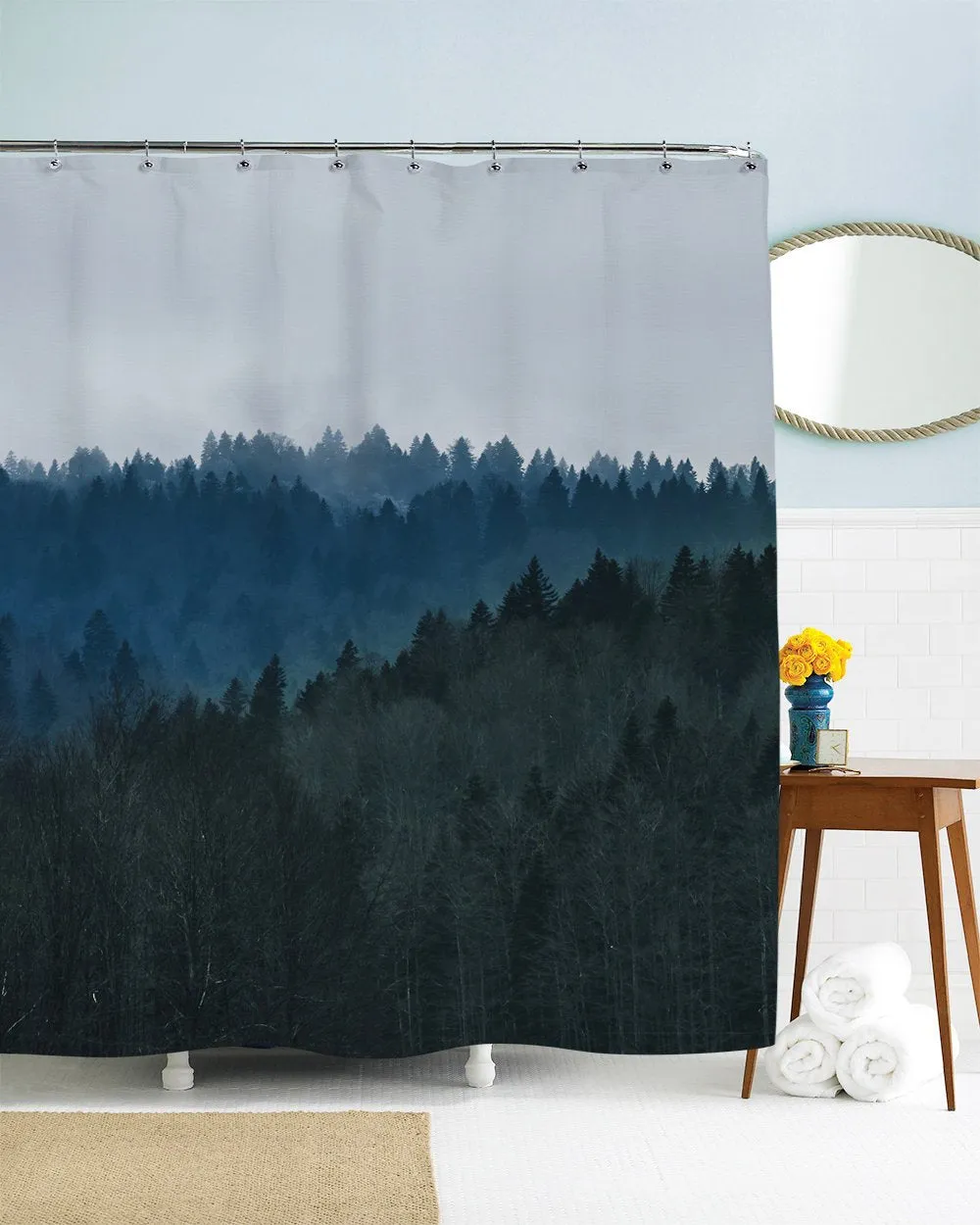 Forest Blues Shower Curtain