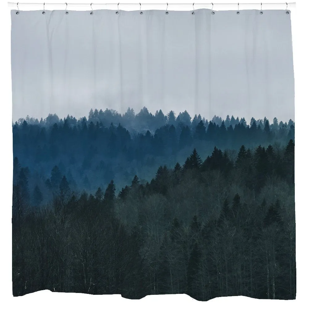 Forest Blues Shower Curtain