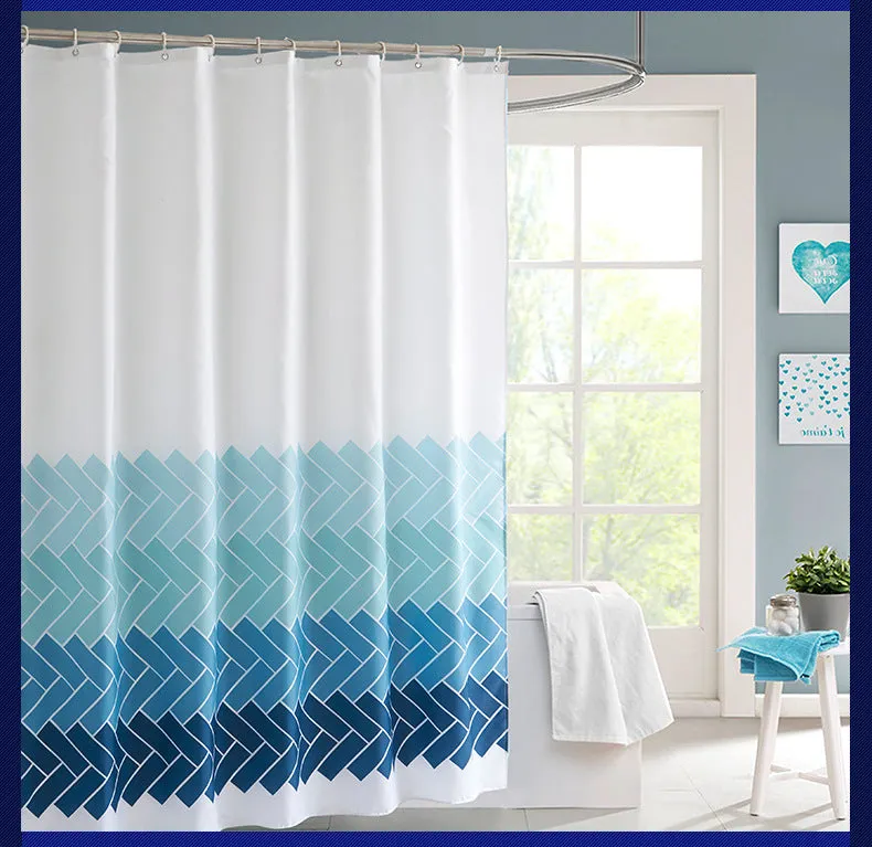 High-end Thickened Waterproof Bathroom Polyester Shower Curtain