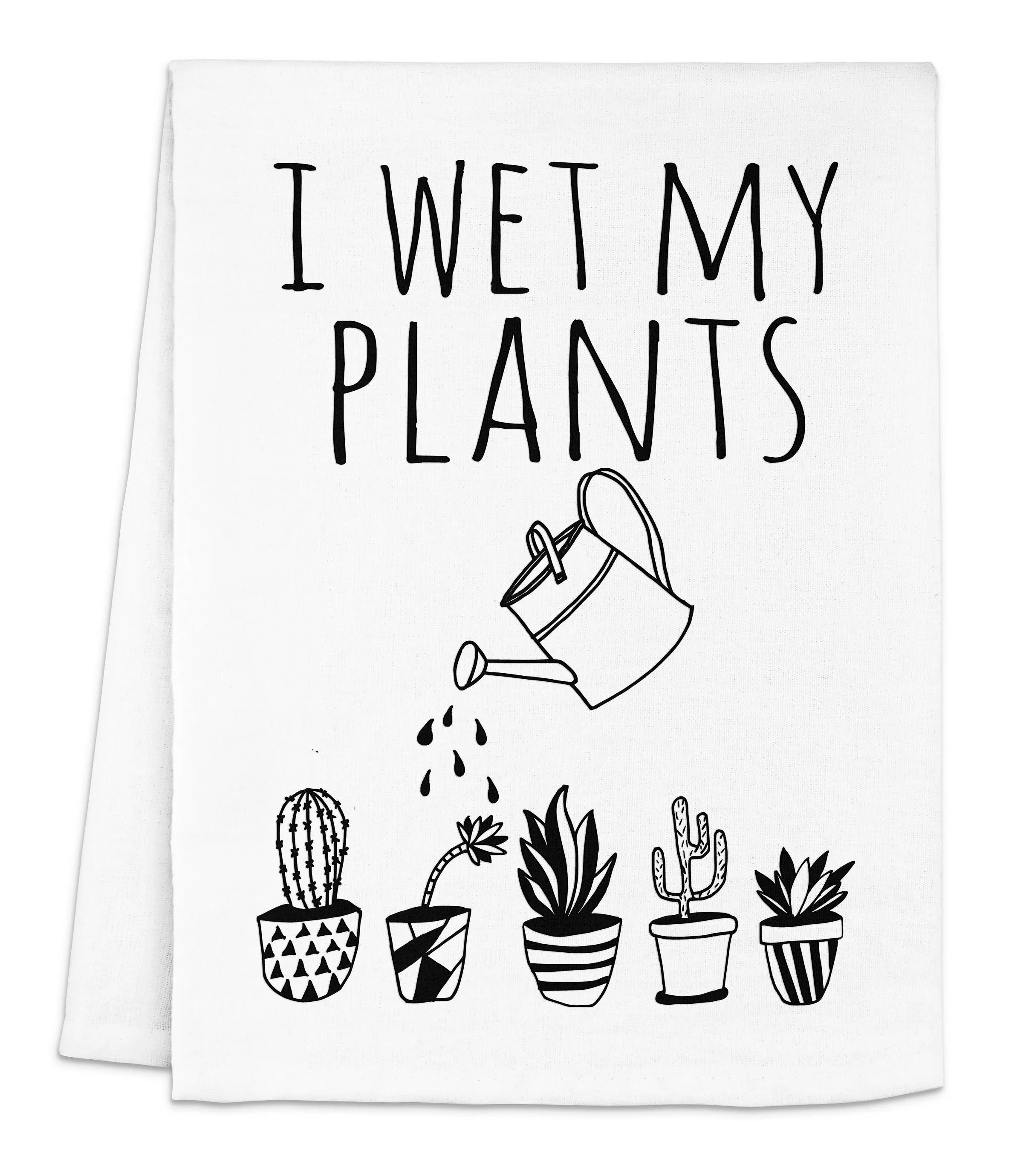 I Wet My Plants - Dish Towels - White