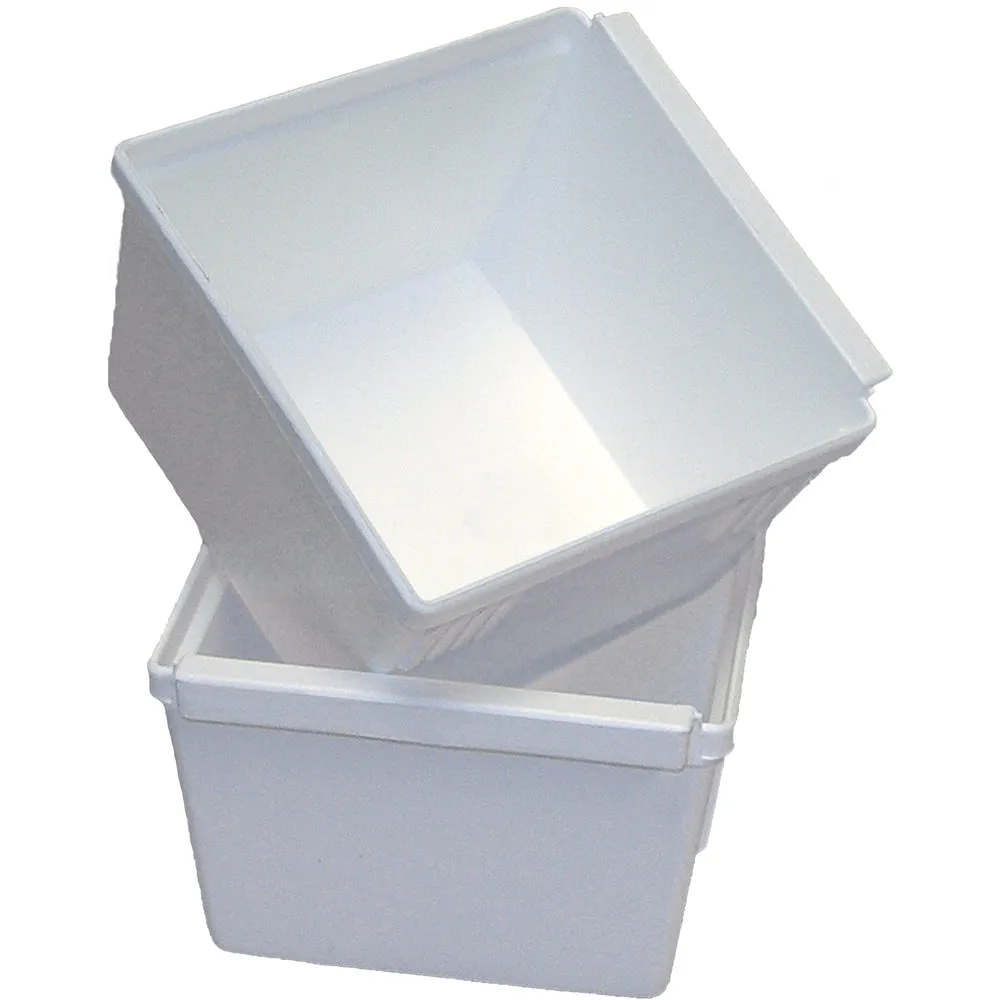 Interlocking Plastic Bins - White