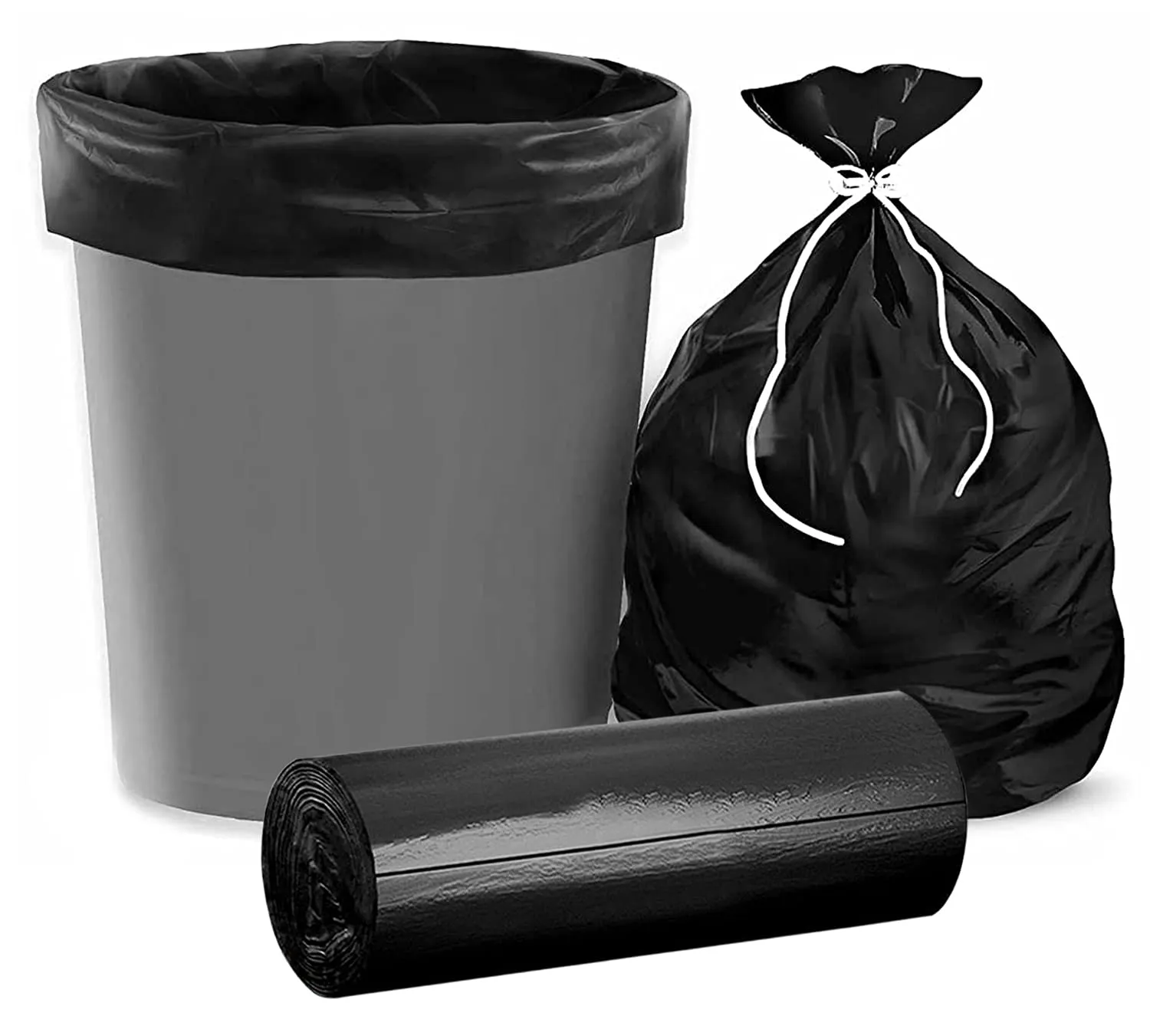 Kuber Industries (Small) Eco - Friendly Dustbin Bags - (240 Pcs) Leakproof | Odour Free | Strong Garbage Bags - For Trash And Waste - Dustbin Covers For Home And Office (19 x 17 Inches) (Black)