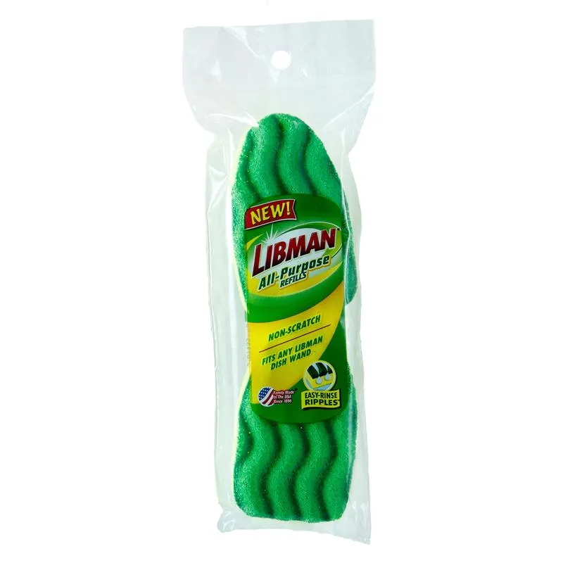 Libman 3.5 in. W Soft Bristle Polypropylene Handle Scrubbing Dish Wand Refills