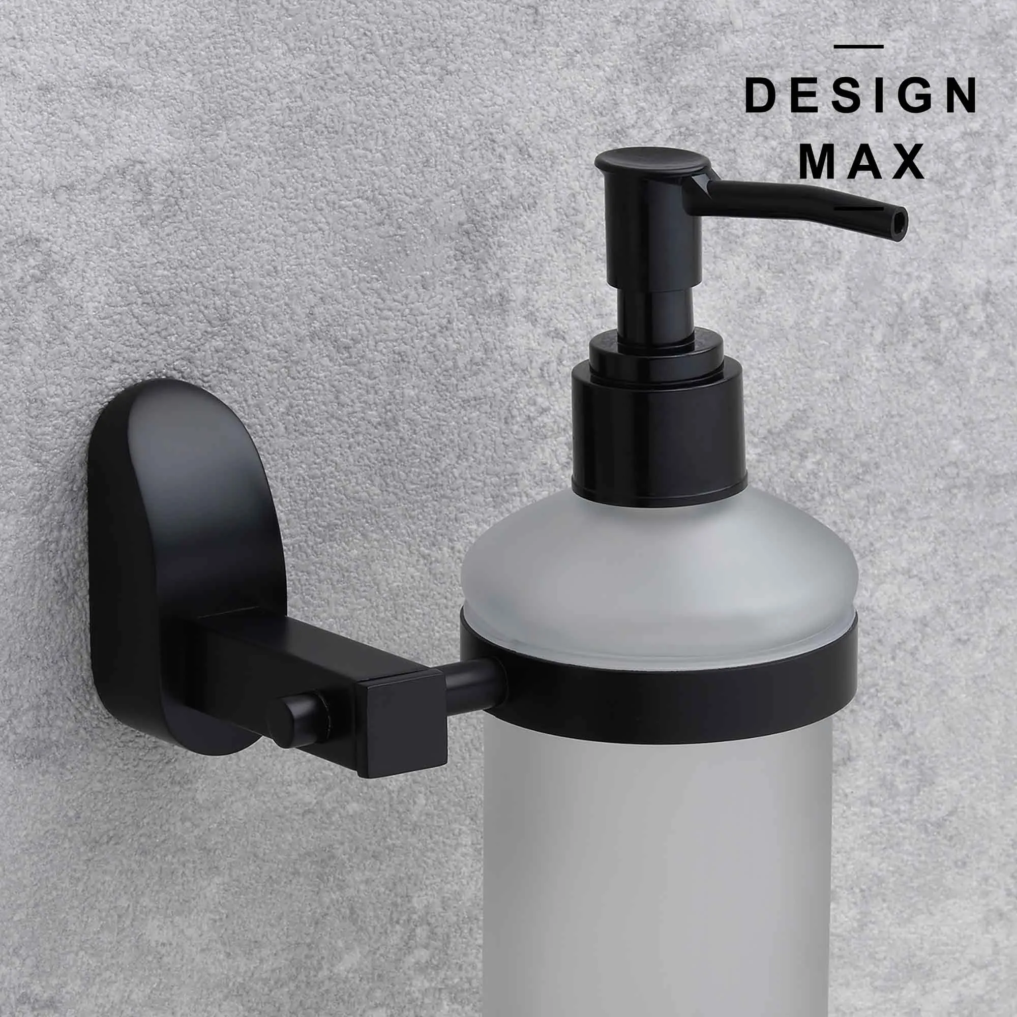 Matte Black Wall Mounted Soap Dispenser Holder