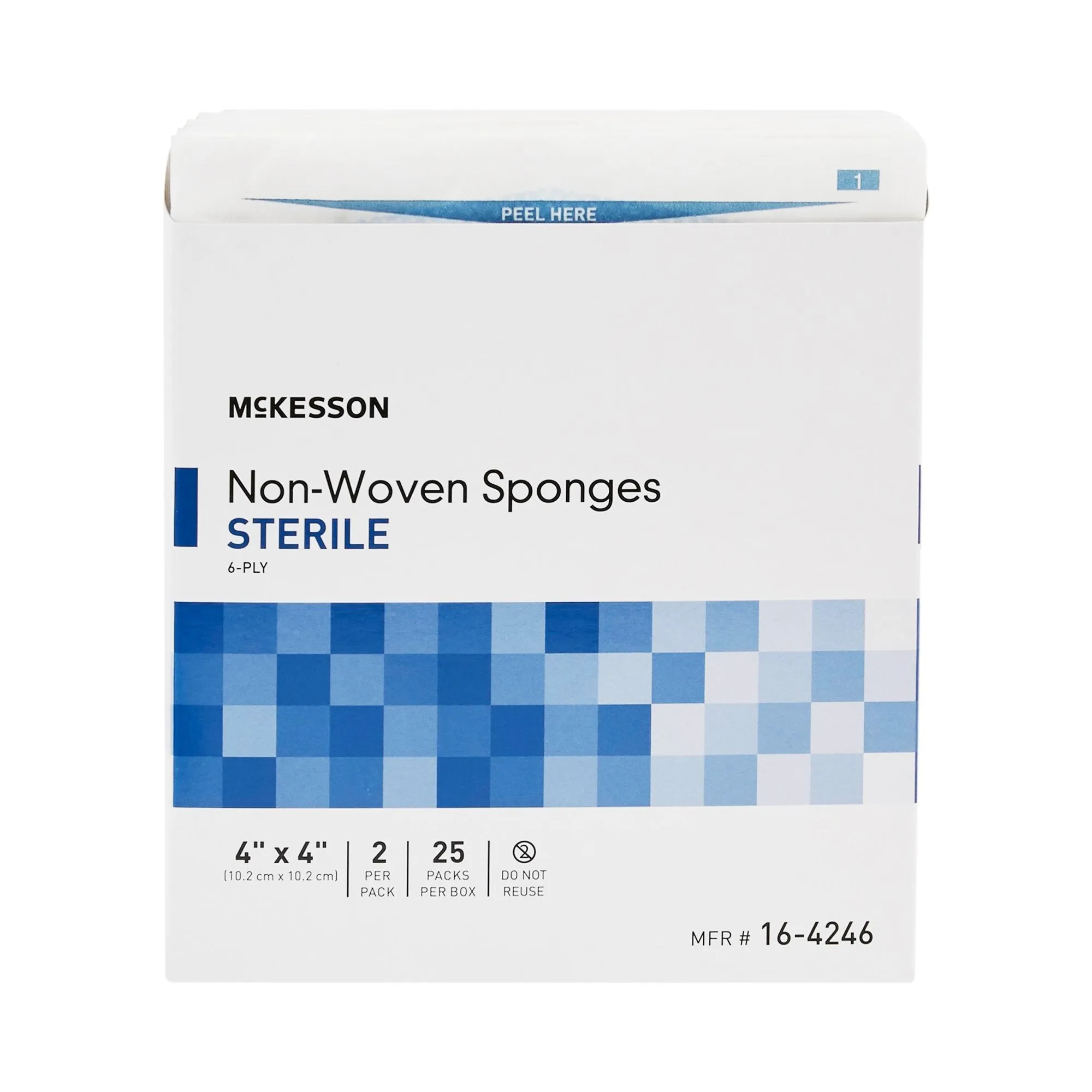 McKesson Nonwoven Sponge, Sterile, 4 x 4 Inch