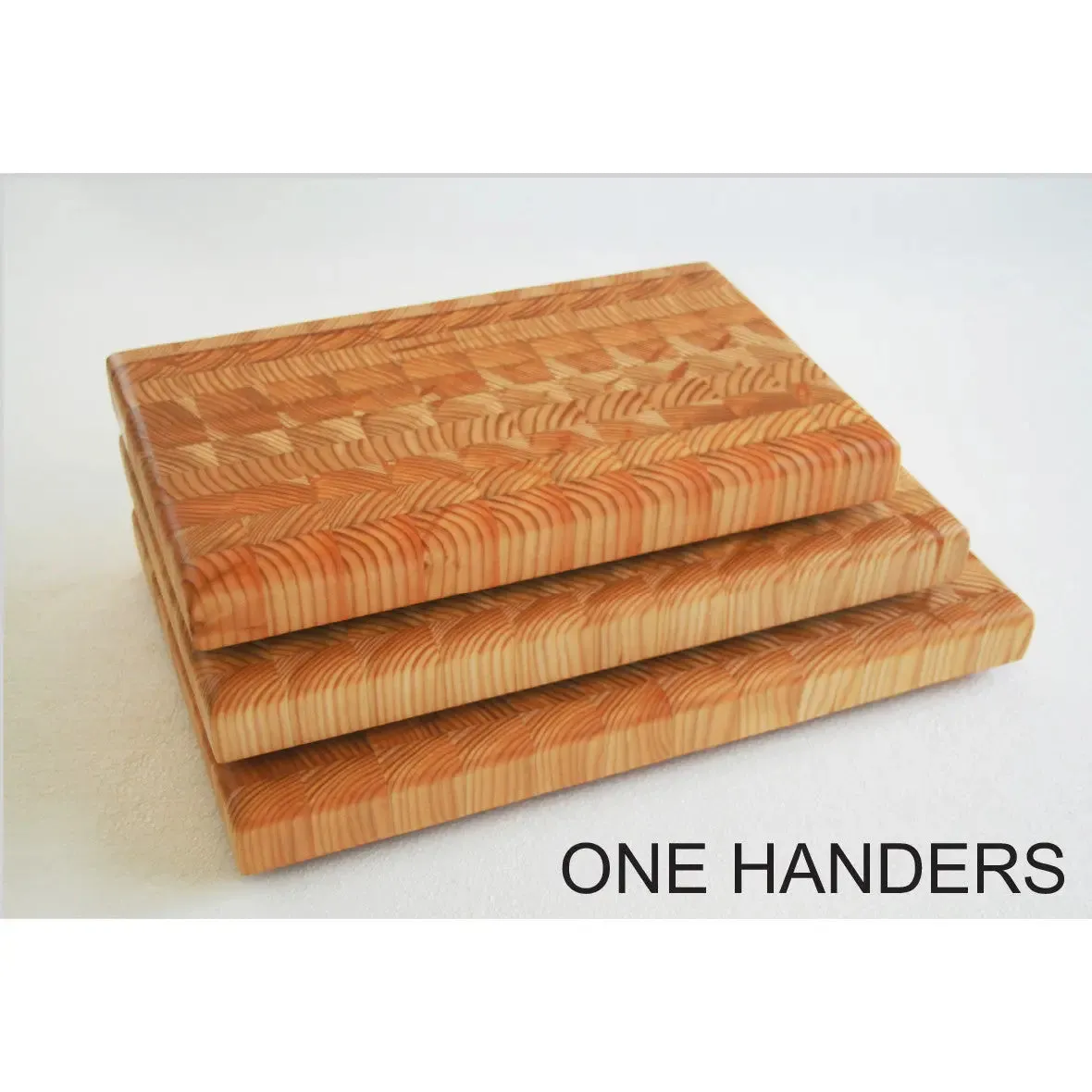 Medium One Hander OHMD End Grain Cutting Board by Larch Wood