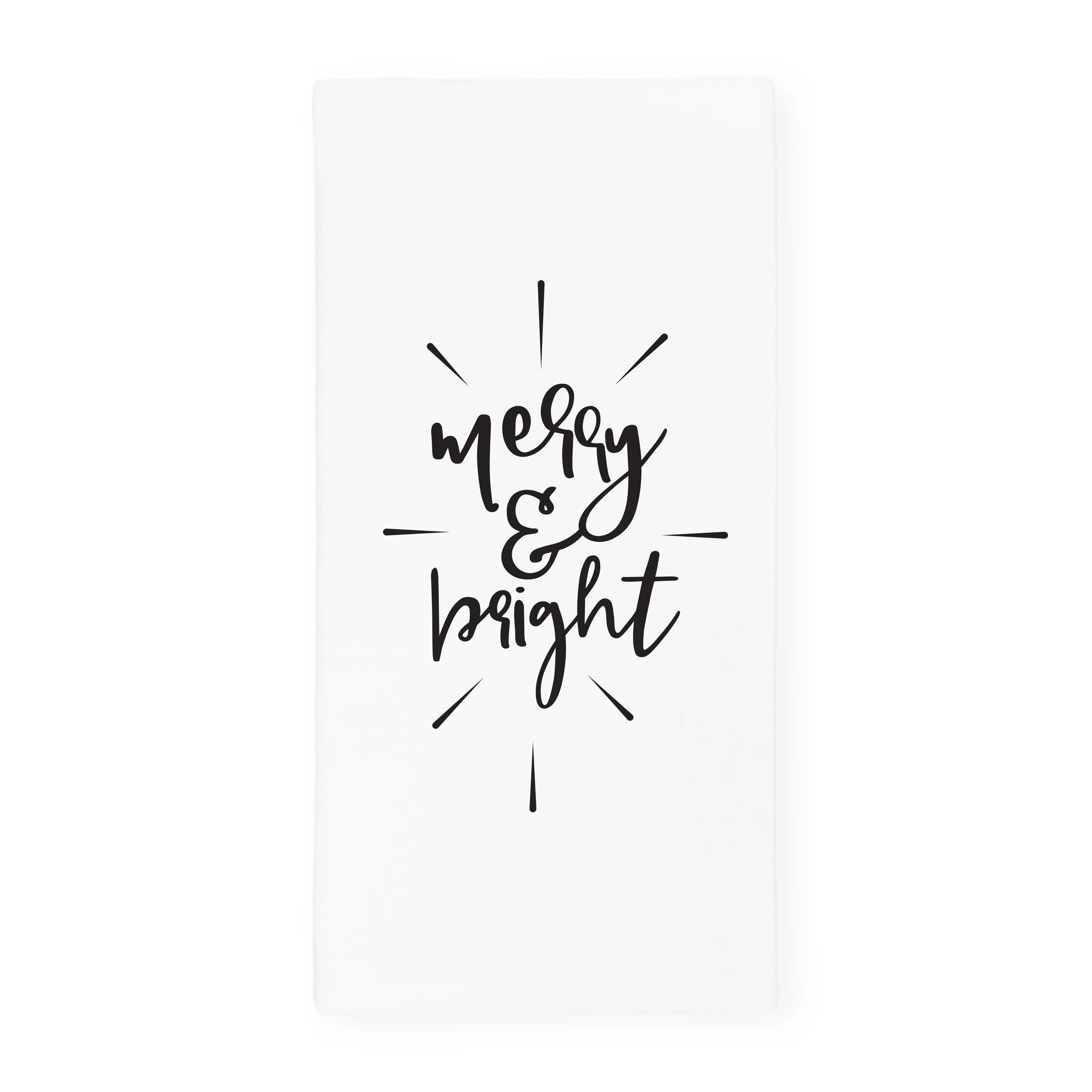 Merry and Bright Cotton Canvas Christmas Kitchen Tea Towel by The Cotton & Canvas Co.