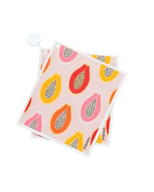 Mod Papayas Reusable Paper Towel/Swedish Dish Cloth Set