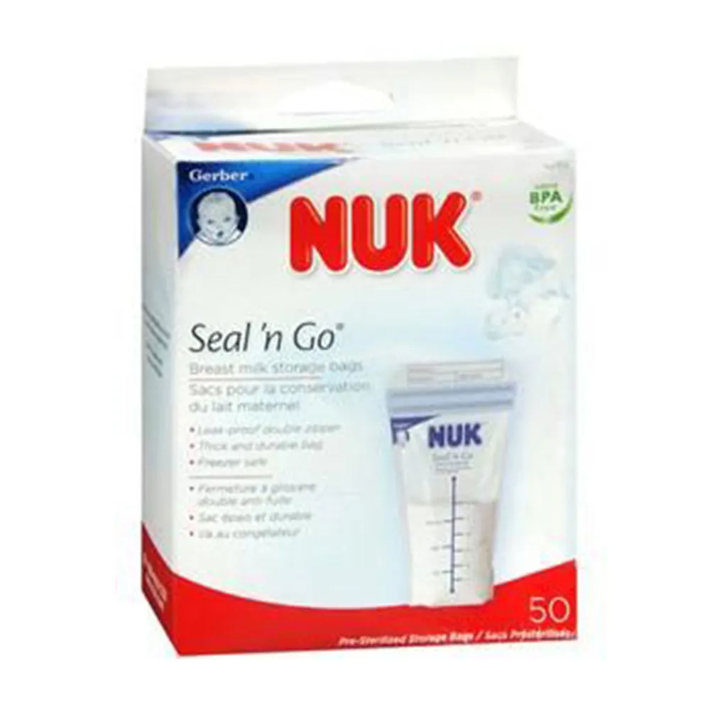 Nuk 886333  Seal N' Go Breast Milk Storage Bag, Box of 50