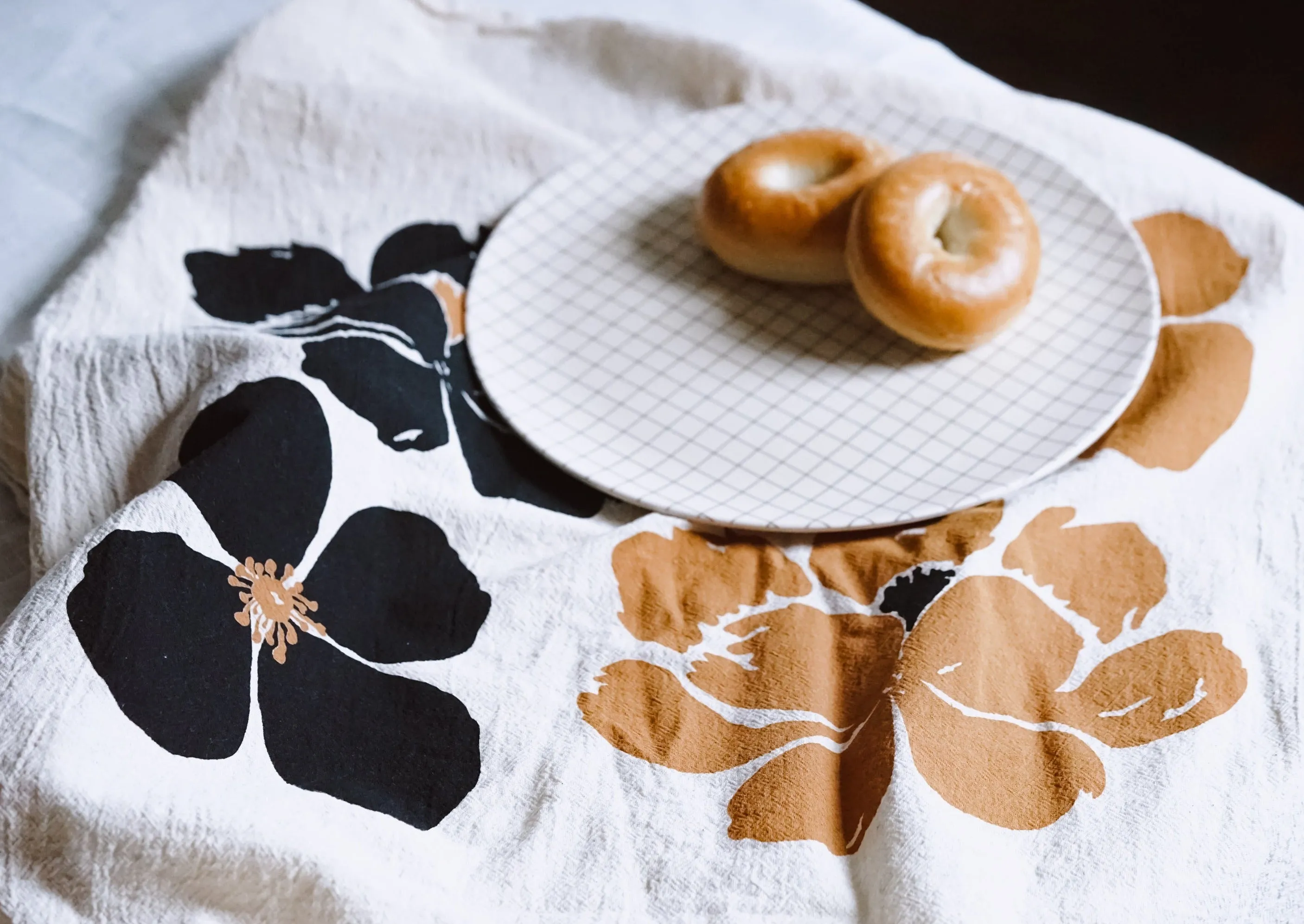 Peony Flour Sack Dish Towel