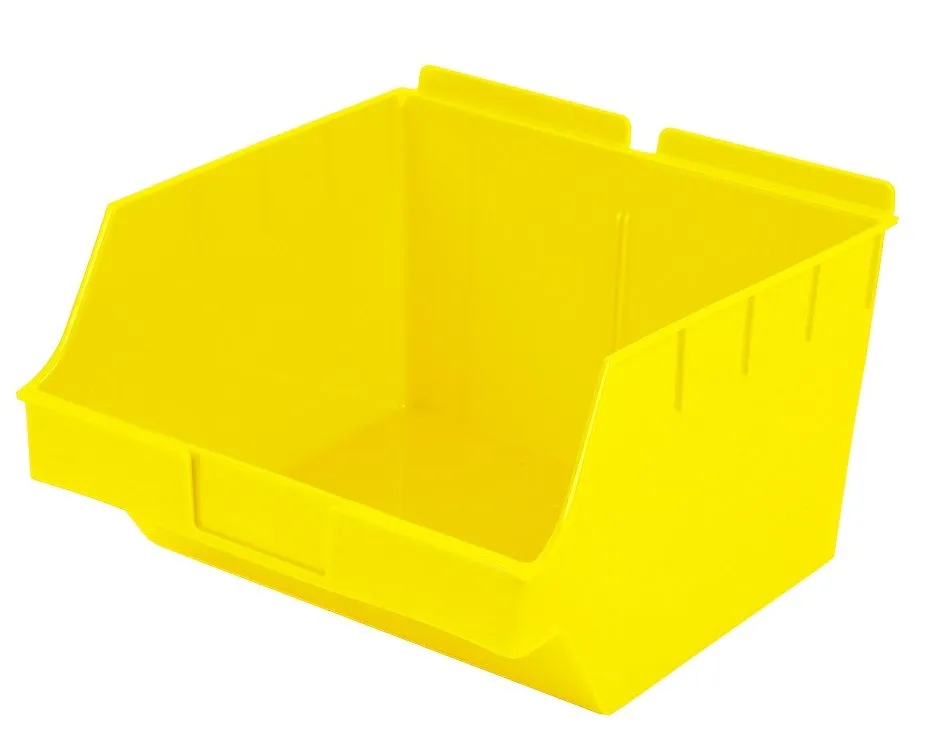 Plastic Slatwall Bins, Storbox "Big" 10.75x11x6.75