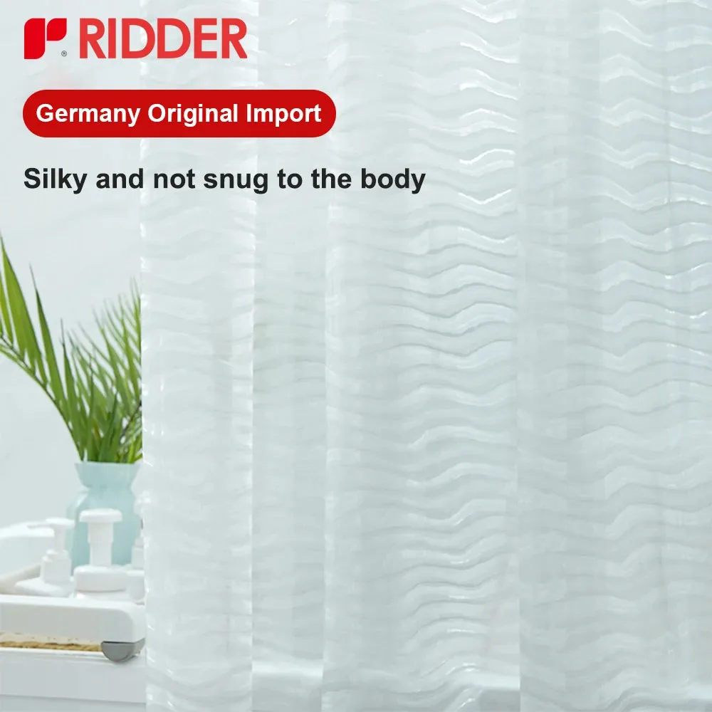 RIDDER EVA Shower Curtain Waterproof Shower Curtain translucent with Rust Proof Grommets Free punching,Shower Curtain Rod Kit