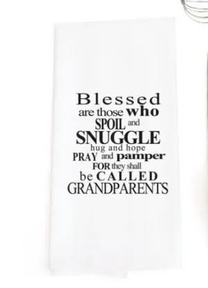 TEA TOWEL: BLESSED... GRANDPARENTS