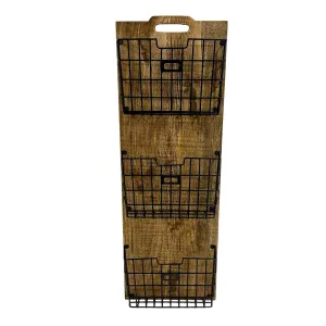 Three basket hanging wall organizer