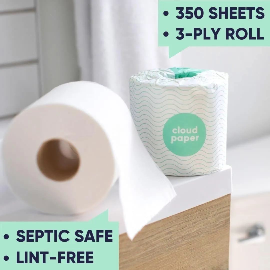 Toilet Paper, Environmentally-Friendly 3-ply, 300 Sheets Per Roll, PFAs Free, FSC Certified, Plastic & Chemical Free