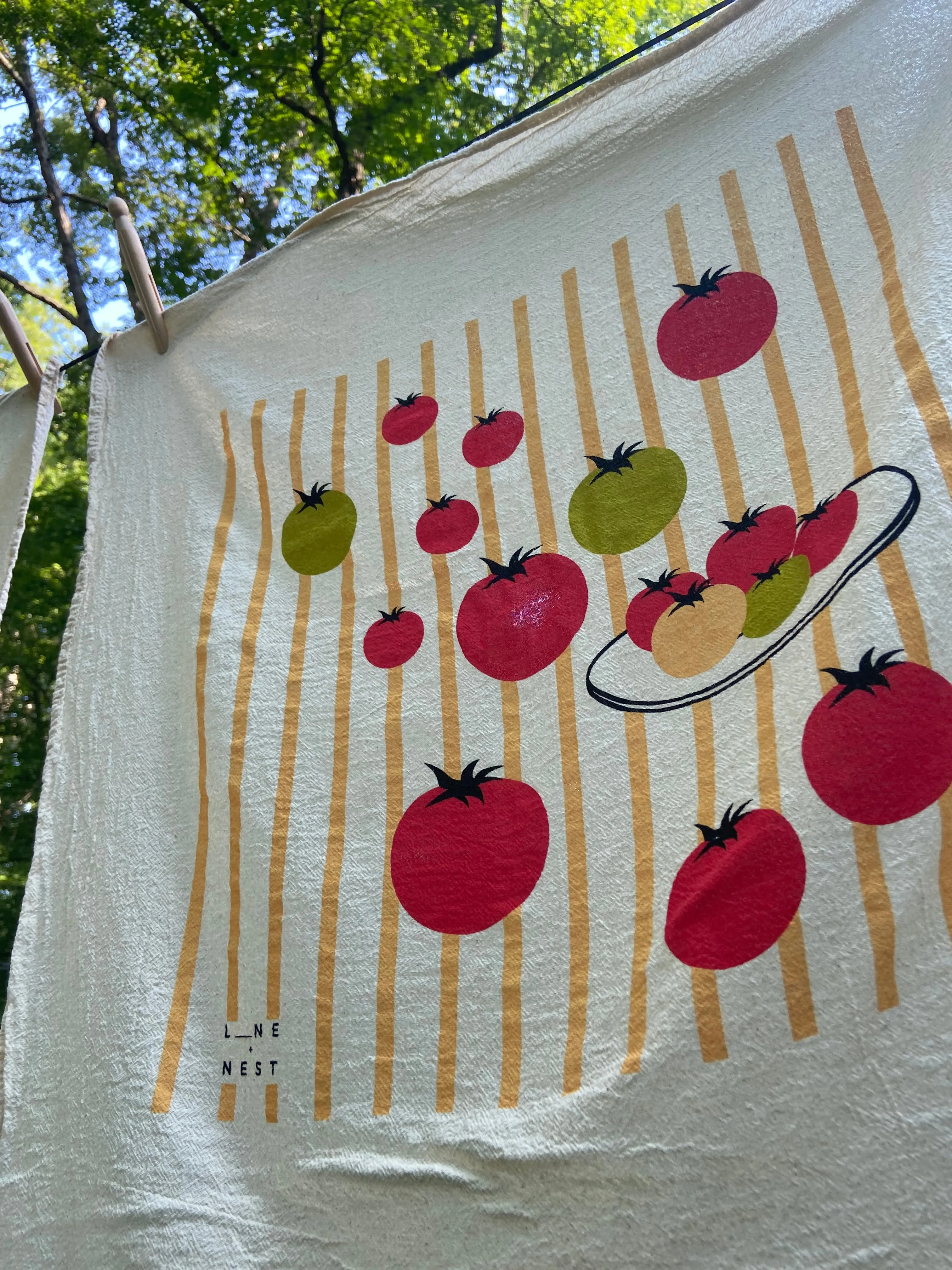 Tomatoes  Flour Sack Dish Towel