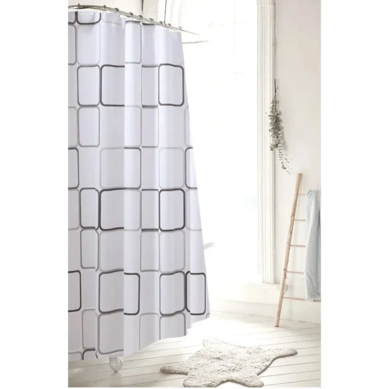 Waterproof Shower Curtain Mildew Proof Durable Bathroom Screens With Hook Modern Printed Bathtub Curtains Bathroom Accessories